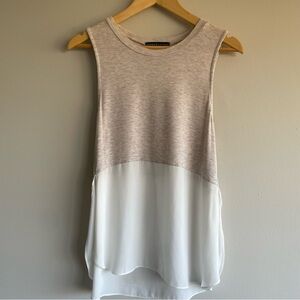 Seven sisters- cream sleeveless blouse